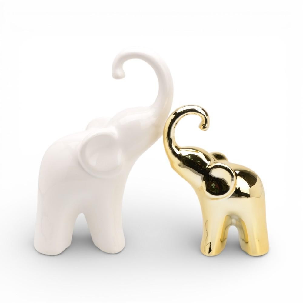 COPPIA ELEFANTI CERAMICA CM.25